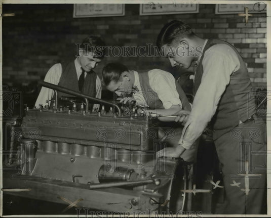 1926 Press Photo Apprentices Rudolph Dinndier, Stephen Gabona & Frank Chriszt-Historic Images