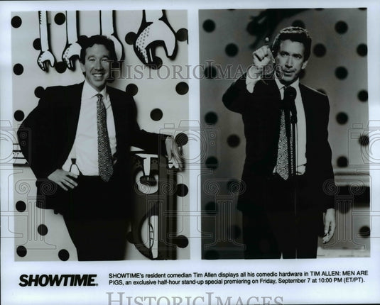 1990 Press Photo Showtime's resident comedian Tim Allen - cva97205 - Historic Images