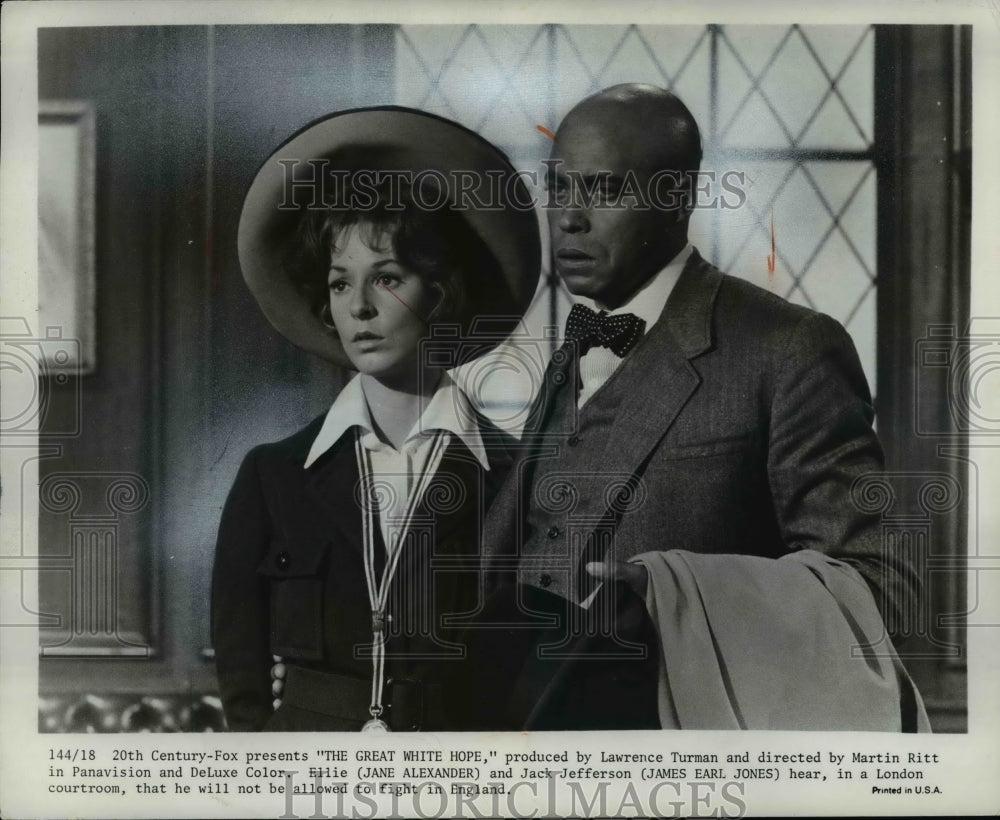 1971 Press Photo Actor and actress, Jane Alexander with James Earl Jones - Historic Images