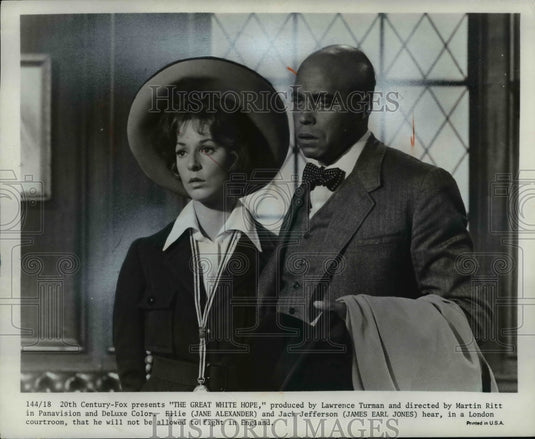 1971 Press Photo Actor and actress, Jane Alexander with James Earl Jones - Historic Images