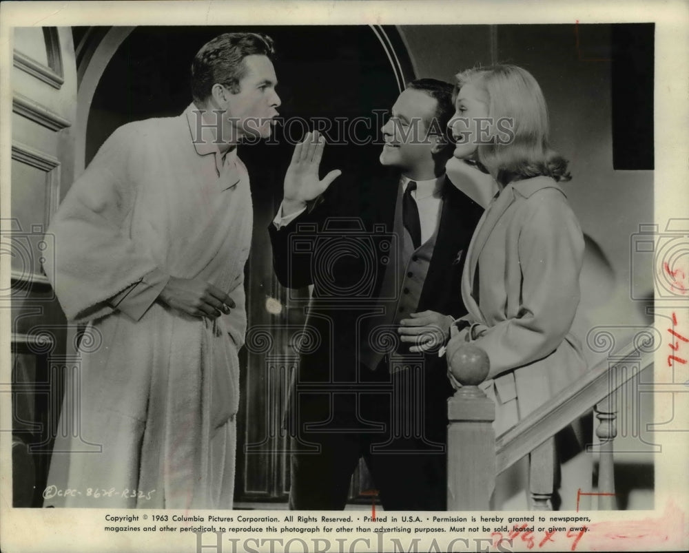 1963 Actors, Dean Jones, Jack Lemmon and Carol Lynley  - Historic Images