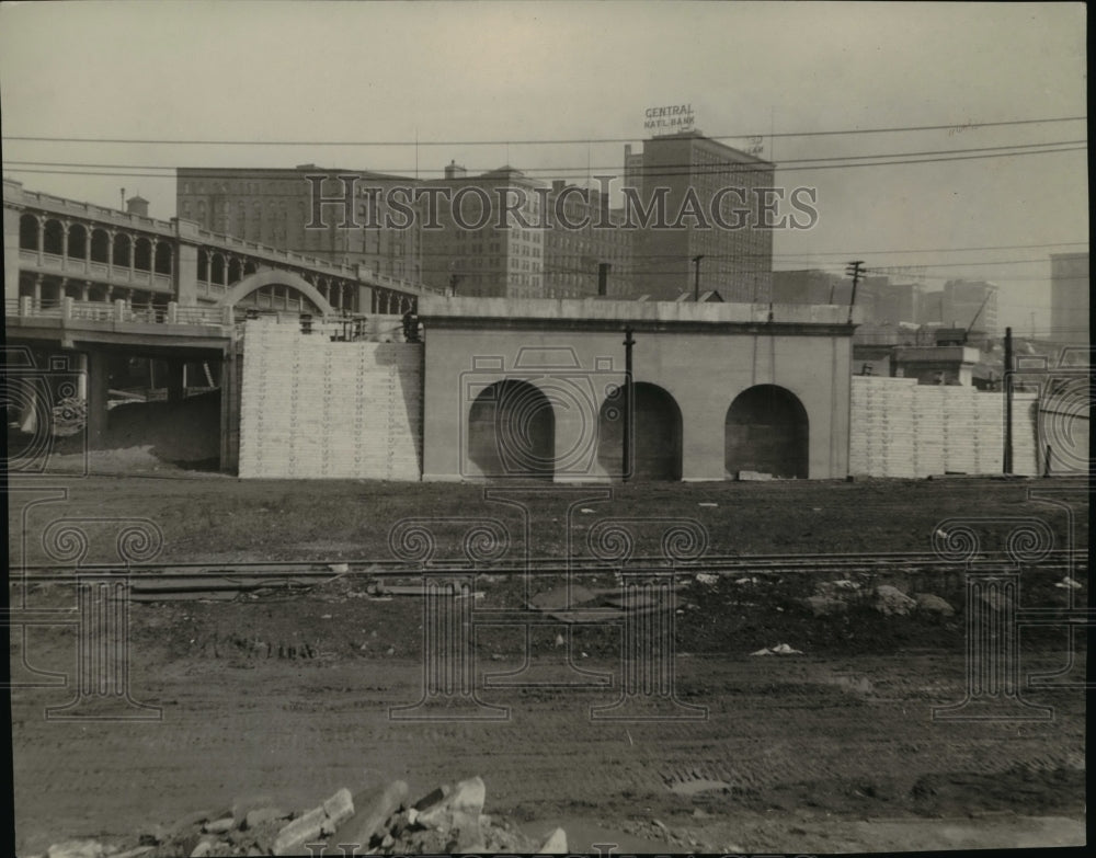 1927 Press Photo Construction of the Square Station - cva97285 - Historic Images