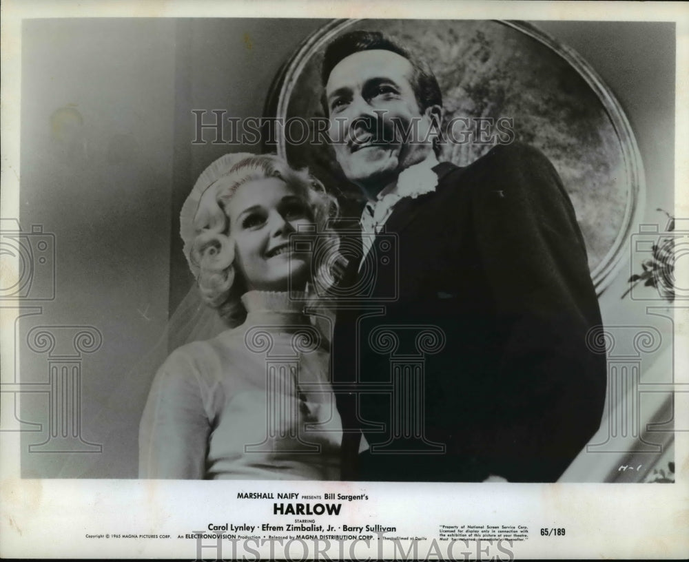 1965 Carol Lynley with Hurd Hatfield, actors of the Harlow - Historic Images