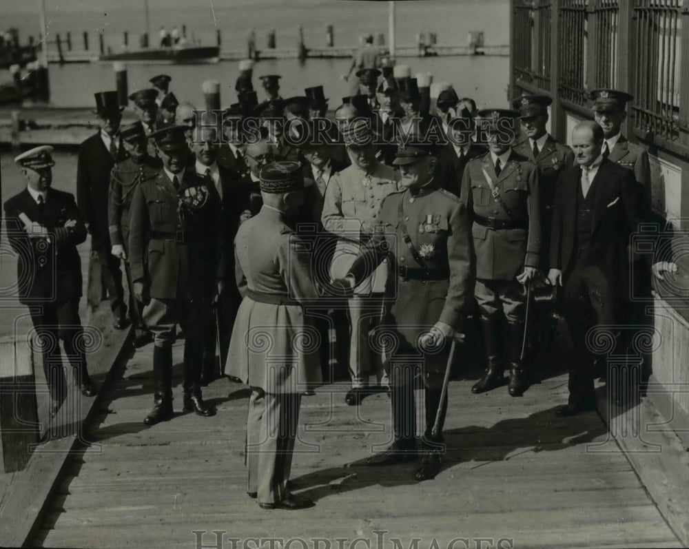 1931 Press Photo General Pershing greets Marshal Petain - cva97477 - Historic Images