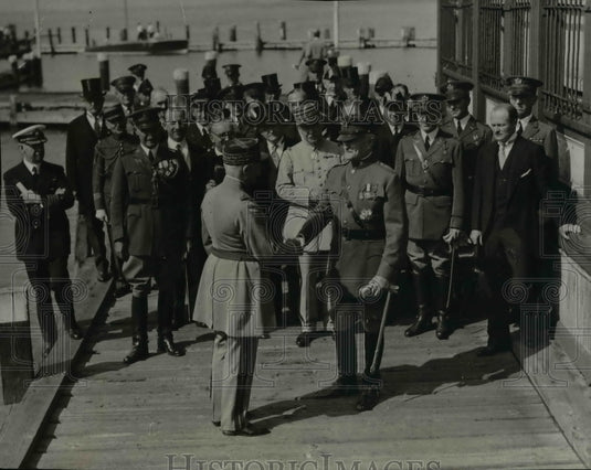 1931 Press Photo General Pershing greets Marshal Petain - cva97477 - Historic Images
