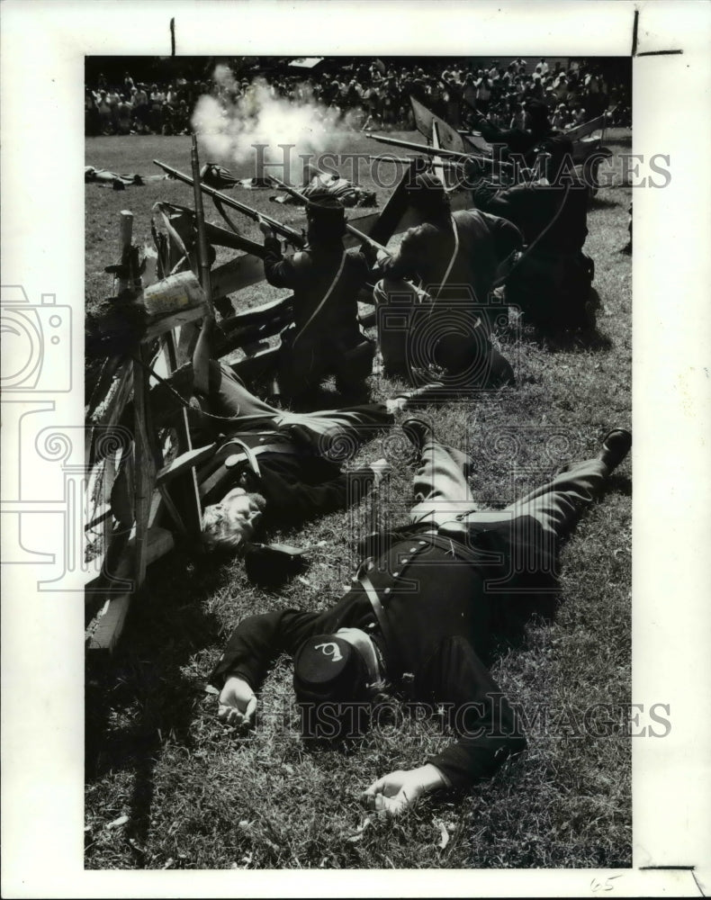 1987 Press Photo Re enactment of the Civil War - Historic Images