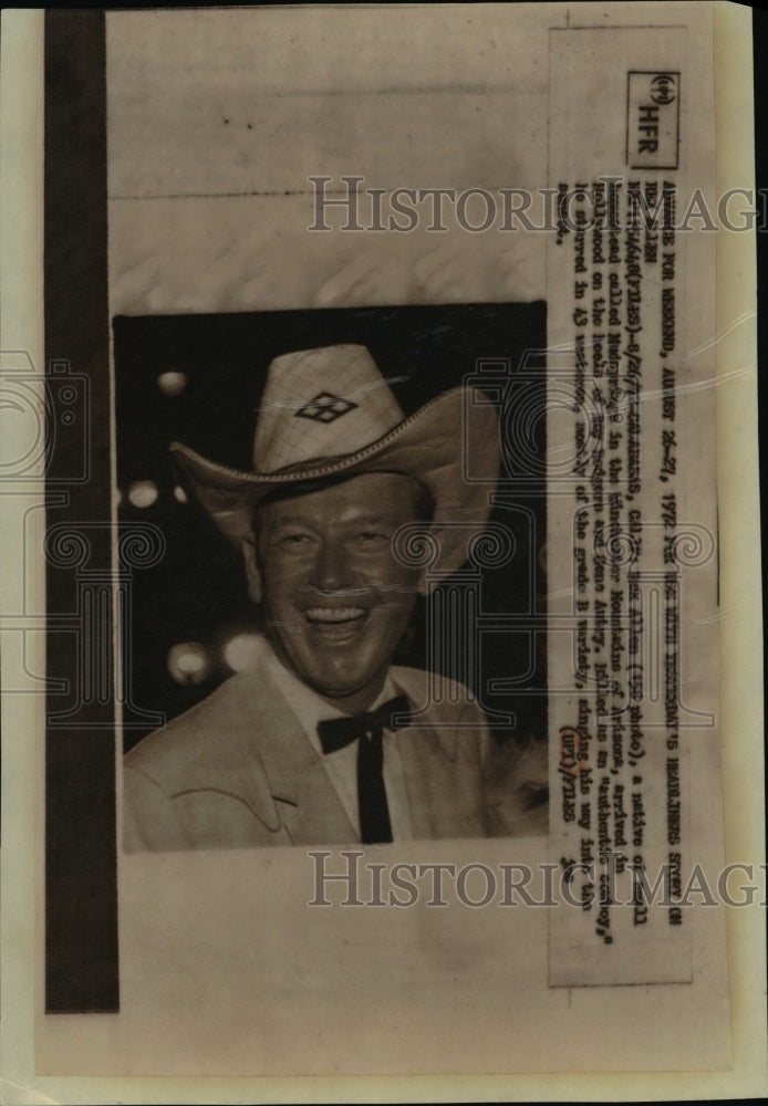 1972 Rex Allen, American film actor and singer  - Historic Images