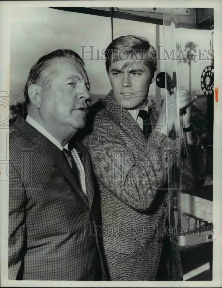 1969 Ben Alexander and Dennis Cole, actors  - Historic Images