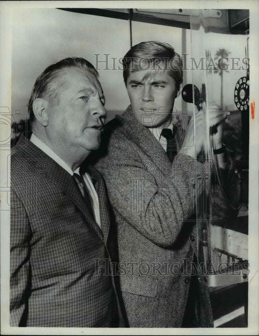 1969 Ben Alexander and Dennis Cole, actors  - Historic Images