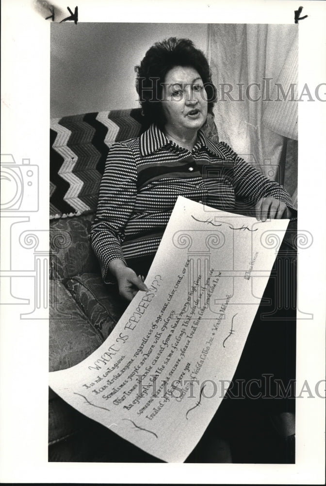 1983 Press Photo Mrs. Benson with epilepsy - Historic Images