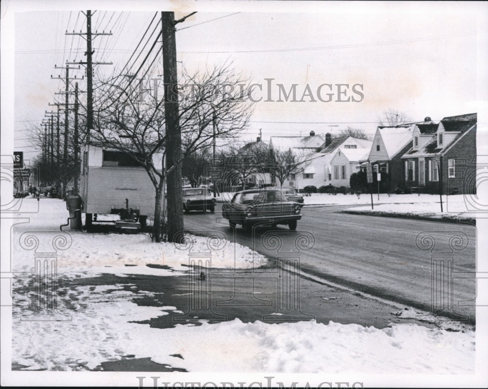 1968 Trailer blocking on Puritas Avenue  - Historic Images