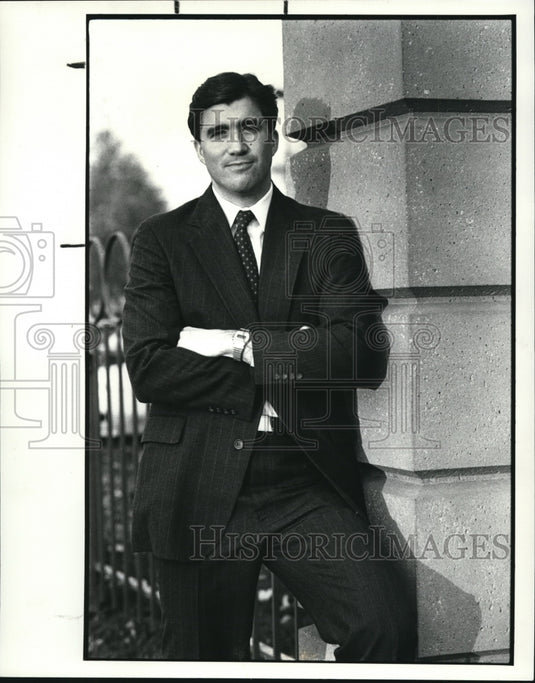 1987 Press Photo  New Euclid Mayor,  David Lynch - Historic Images