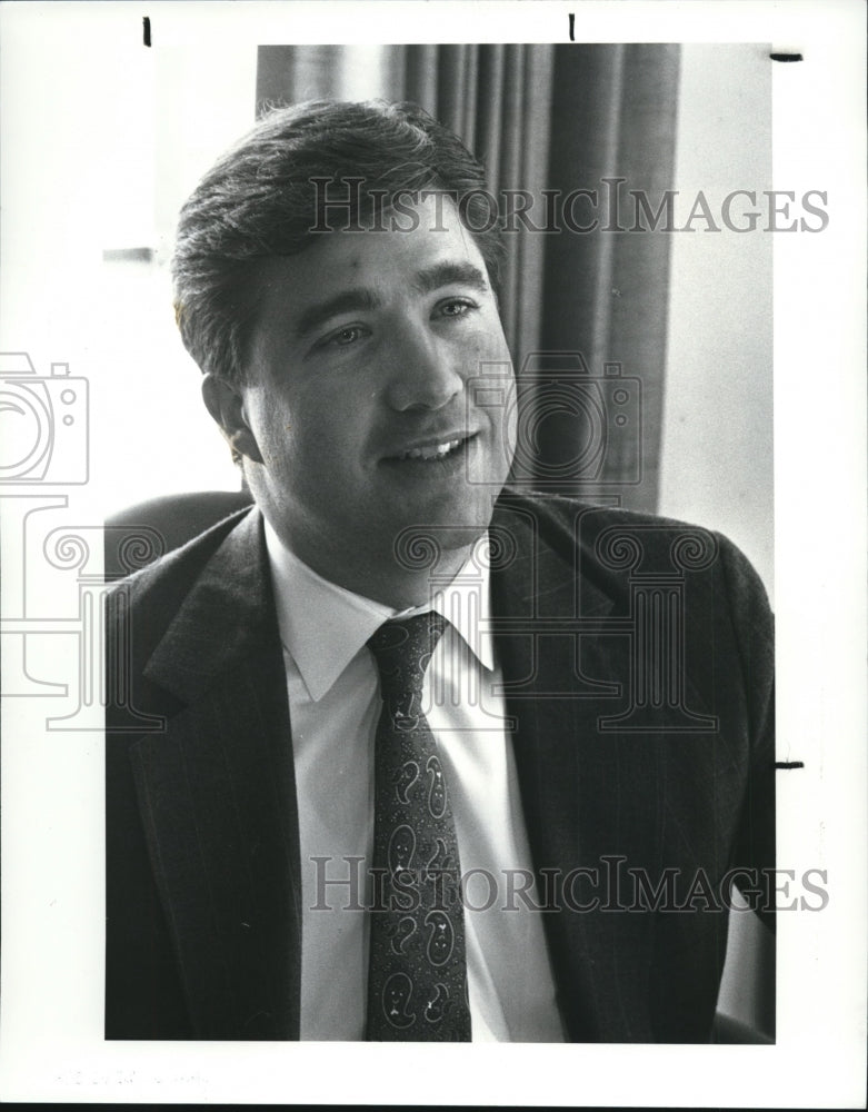 1987 Press Photo  New Euclid Mayor,  David Lynch - Historic Images