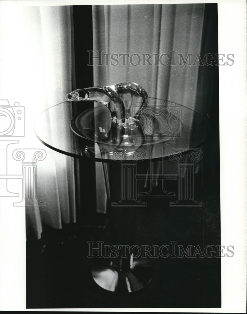 1984 Press Photo Hal Lynn&#39;s glass art - Historic Images