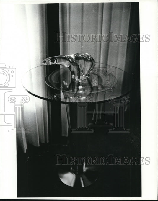 1984 Press Photo Hal Lynn's glass art - Historic Images