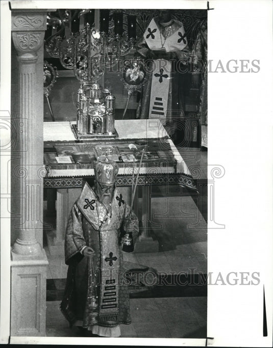 1988 Press Photo Cardinal Myroslov Ivan Lubachvsky - Historic Images