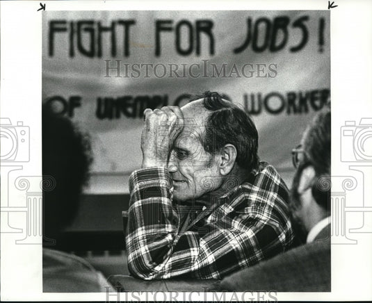 1984 Press Photo Richard Niebur, 70, a retired union official - Historic Images