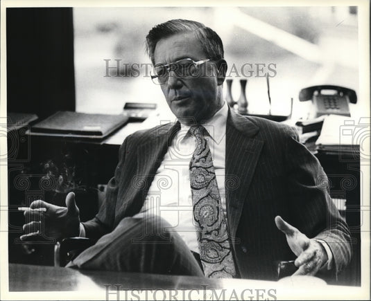 1981 Press Photo Craig Smith, Chairman of Warner & Swasey Company - Historic Images