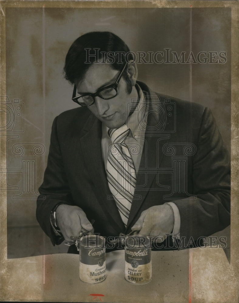 1970, Jonathan Simon with the can openers - cva99322 - Historic Images