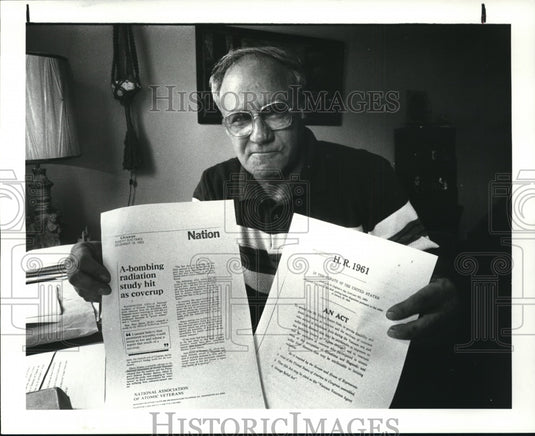 1984 Press Photo William Rowe, World War II veteran - Historic Images