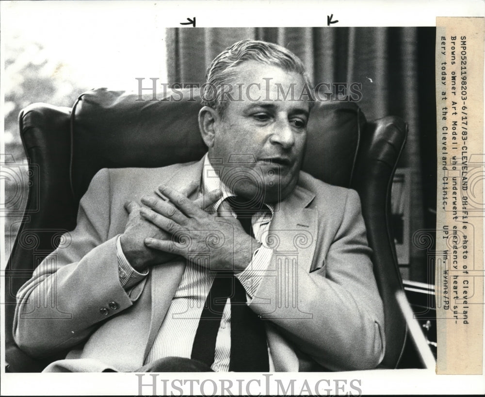 1982 Press Photo Cleveland Browns owner Art Modell - Historic Images
