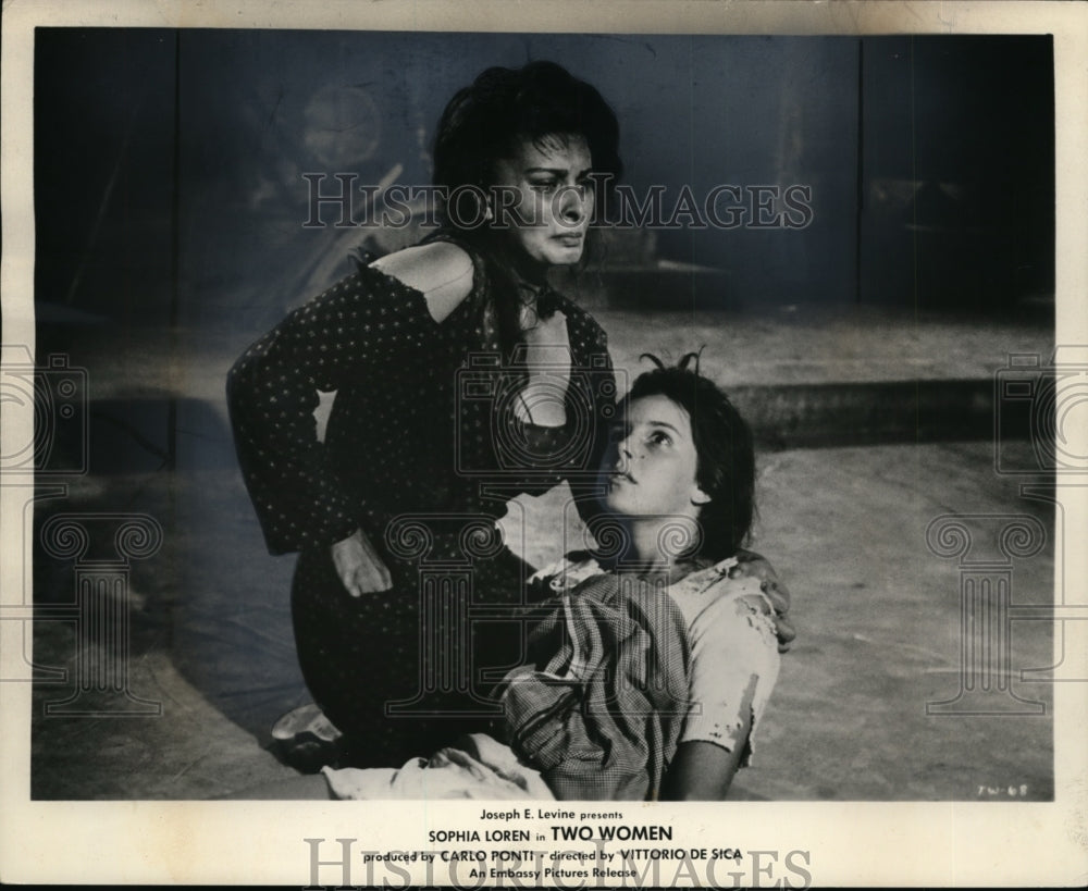 1962 Press Photo Sophia Loren and Eleanora Brown in- Two Women - cva99543 - Historic Images