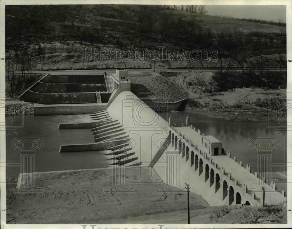 1939 Press Photo Dover Dam, nearest Muskingum conservancy district dam - Historic Images