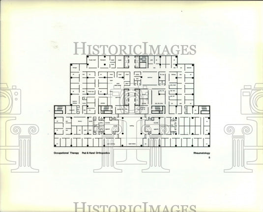 1982 Press Photo Floor Plan, Rheumatology - Historic Images