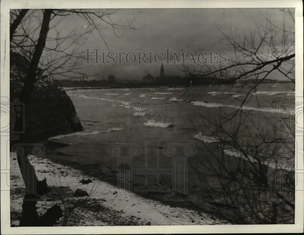 1934 Press Photo Cleveland Skyline - Historic Images