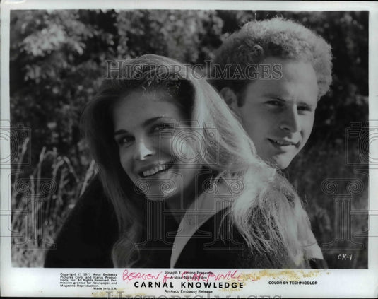1971 Press Photo Candice Bergen and Art Garfunkel-Carnal Knowledge - Historic Images