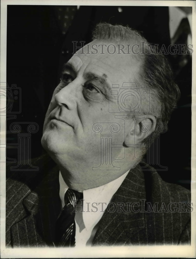 1937 Press Photo President Franklin Roosevelt during his fifth year in office - Historic Images