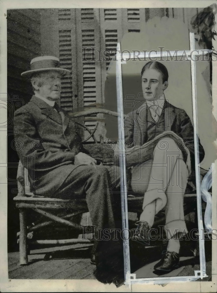 1932 Press Photo Governor Roosevelt with his father, James - Historic Images