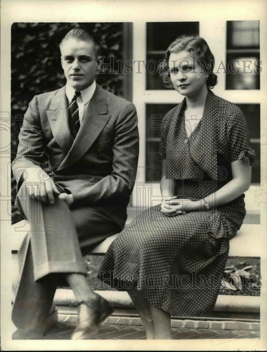 1933 Press Photo President's Son and Daughter-In-Law who plan divirce. - Historic Images