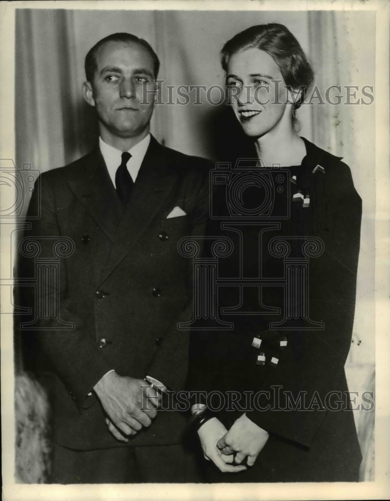 1935 Press Photo Mr. and Mrs. John Boettiger - Historic Images
