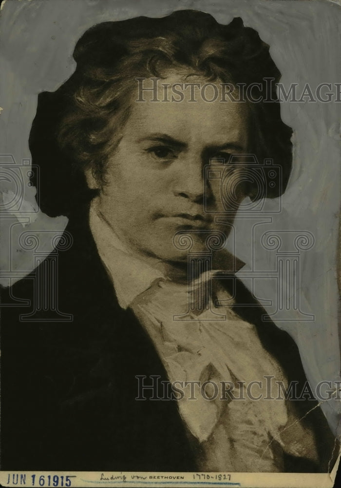 1915 Press Photo Ludwig von Beethoven, 1770-1827 - Historic Images
