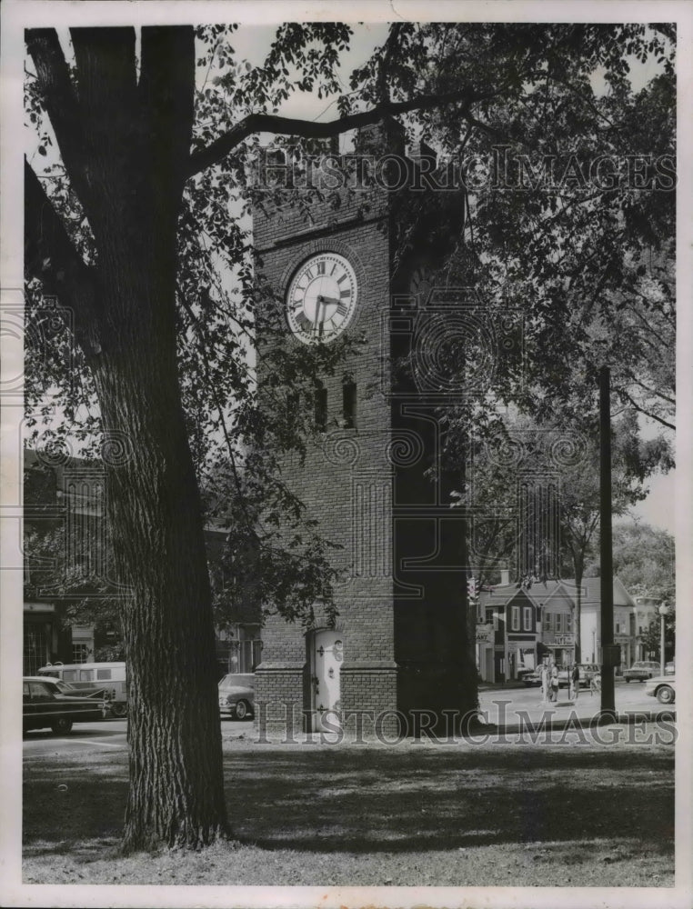 1963 Press Photo Hudson&#39;s Clock Tower - Historic Images