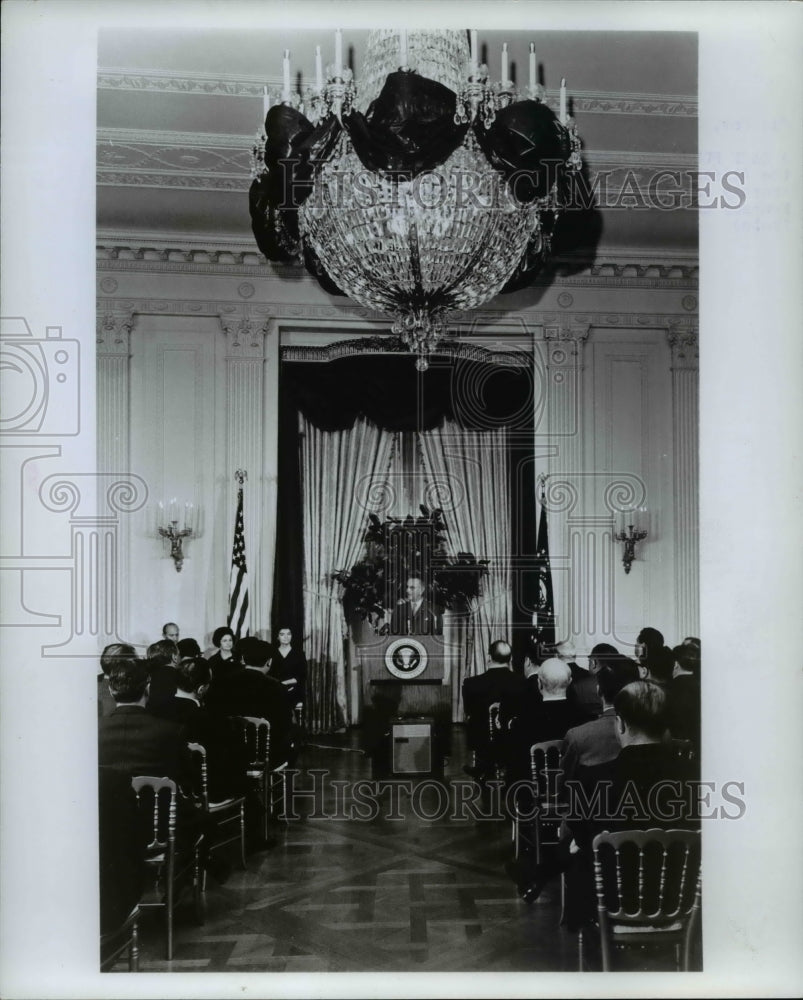 1970 Press Photo President Lyndon Johnson address - Historic Images