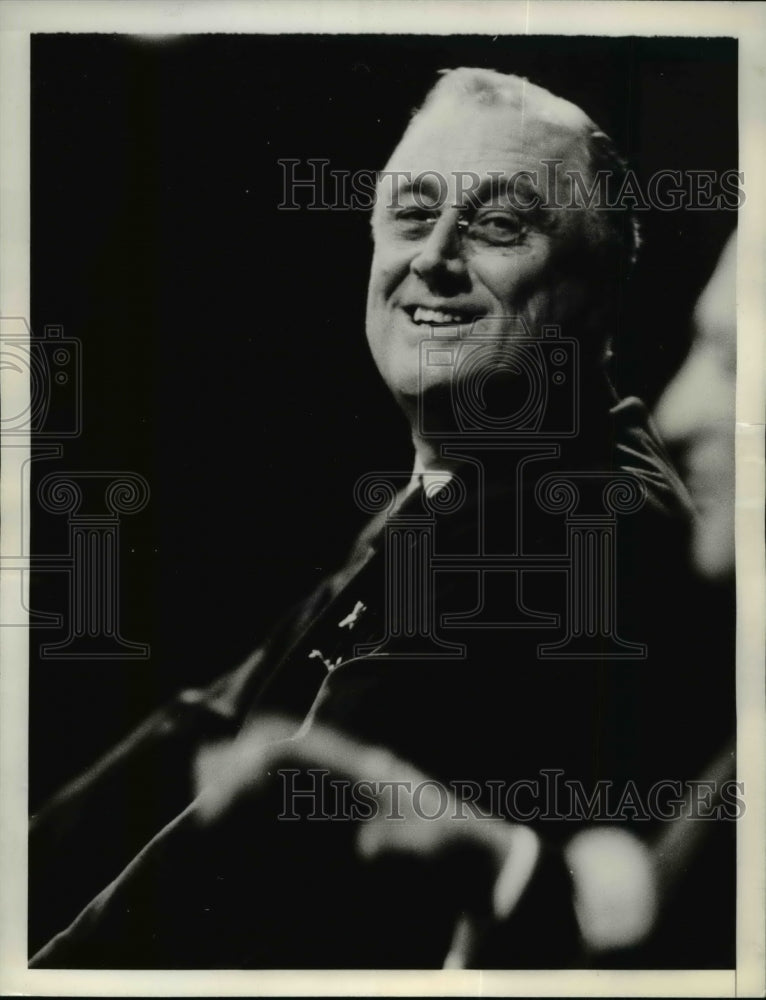 1936 Press Photo Campaign is over and Roosevelt smiles. - Historic Images