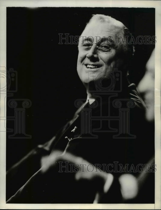 1936 Press Photo Campaign is over and Roosevelt smiles. - Historic Images