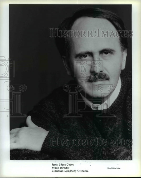 1990 Press Photo Jesus Lopez Cobos, music director - cvb00550 - Historic Images