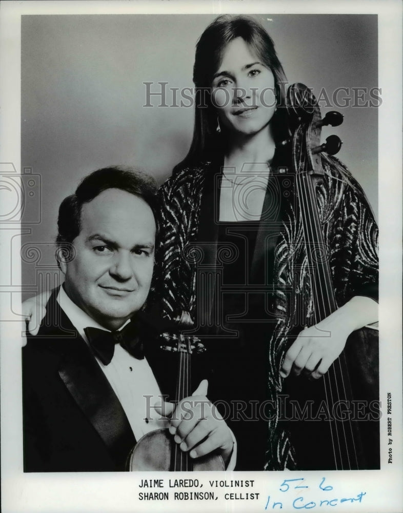 1988 Press Photo Jaime Laredo, pianist and Sharon Robinson, cellist - Historic Images