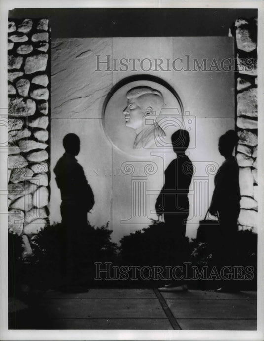 1966 Press Photo John F. Kennedy's stone plaque - cvb00624 - Historic Images