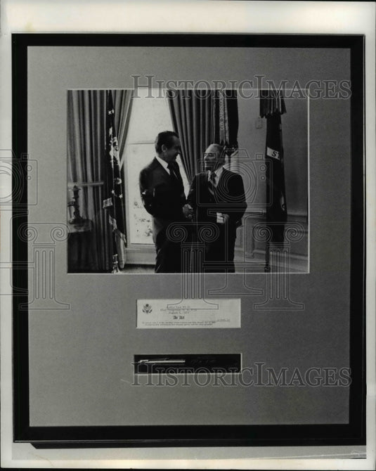 1974 Press Photo Pres. Richard Nixon and Rep. Peter Rodino - Historic Images