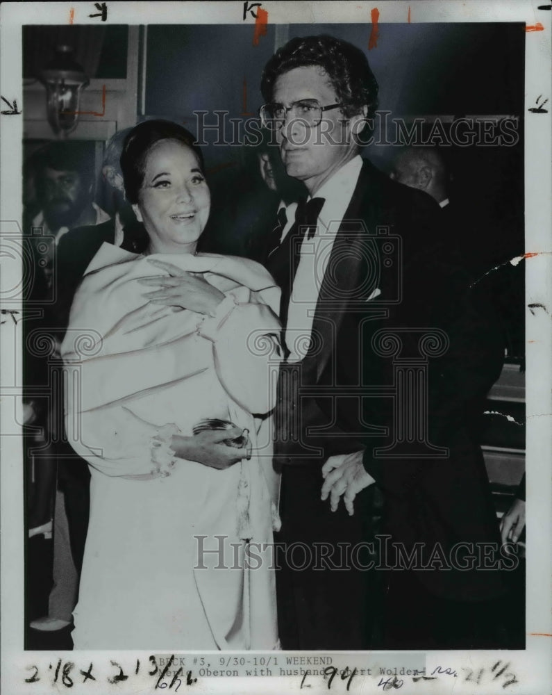 1978 Press Photo Merle Oberon with her Husband Robert Wolden - Historic Images