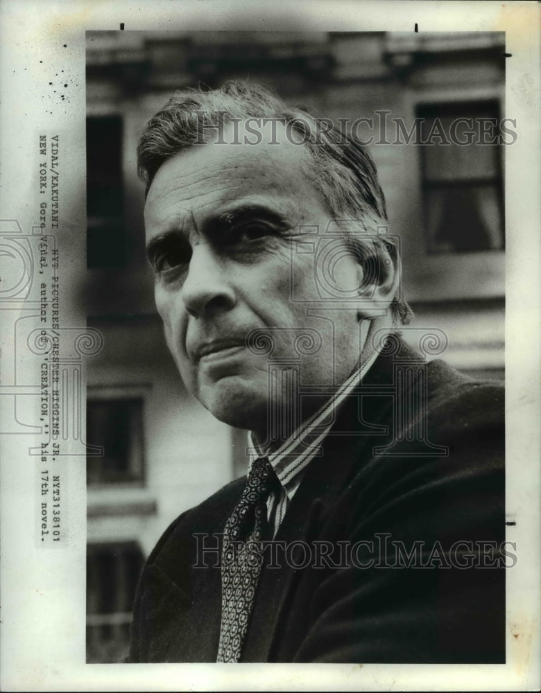 1981 Press Photo Gore Vidal, author of Creation, his 17th novel - Historic Images
