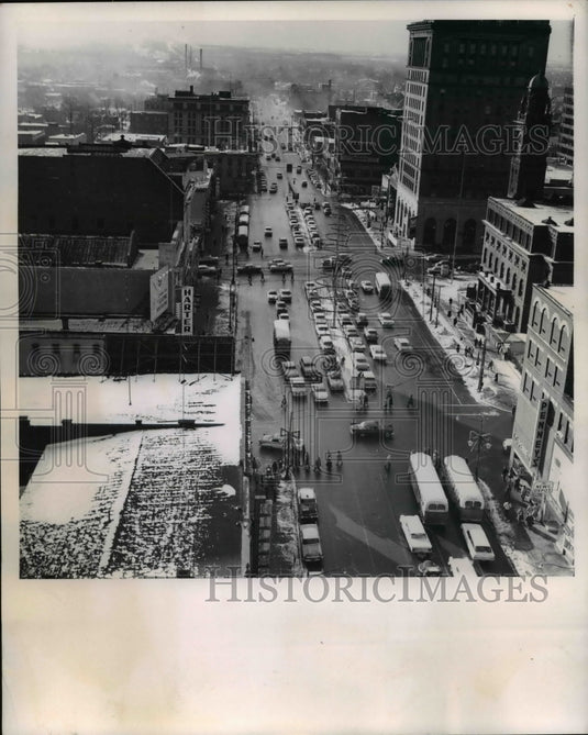 1962 Press Photo Canton, Ohio-Air view of the Public Square - Historic Images