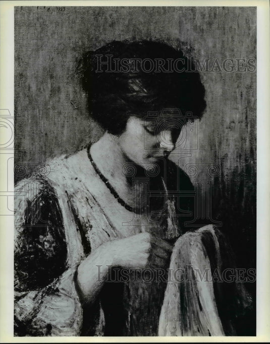 1986 Press Photo Helen M. Turner, The Young Mother, 1923, oil canvas - Historic Images
