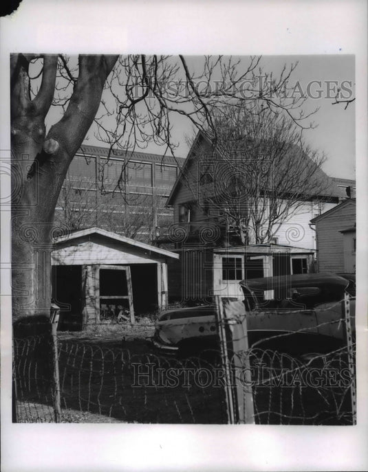 1966 Press Photo In Benefactor's Shadow, in the Shadow of B.F. Goodrich Plant - Historic Images