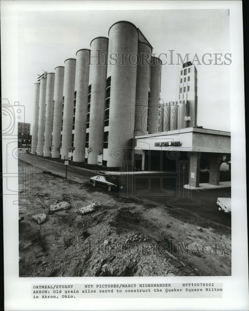 1980 Press Photo Quaker Square Hilton in Akron, Ohio. - Historic Images