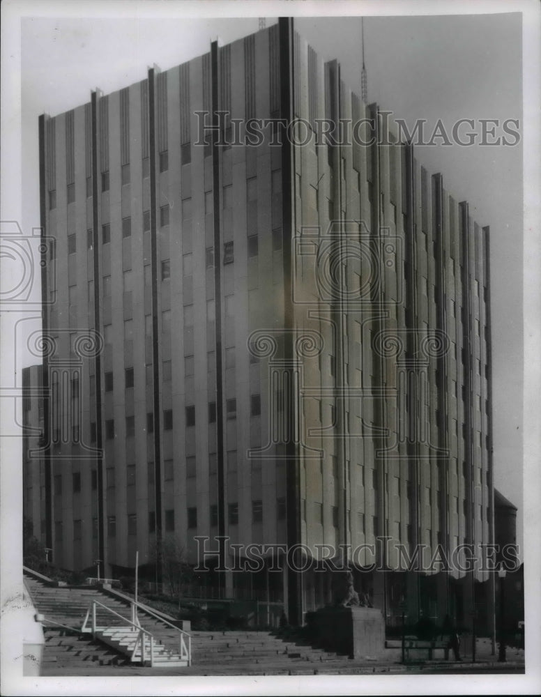 1966 Press Photo Ohio-Akron County Safety Building - Historic Images